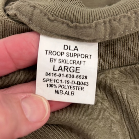 3 US Army Moisture Wicking Tan 499 Short Sleeve T-Shirt Lg 8415-01-630-5528 - Picture 5 of 8